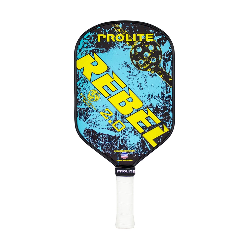 ProLite Paddles Aqua/Yellow ProLite Rebel Powerspin 2.0 Pickleball Paddle